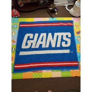BIEDERLACK Reversible New York Giants Throw 55" X 49" Blue White Red Vintage